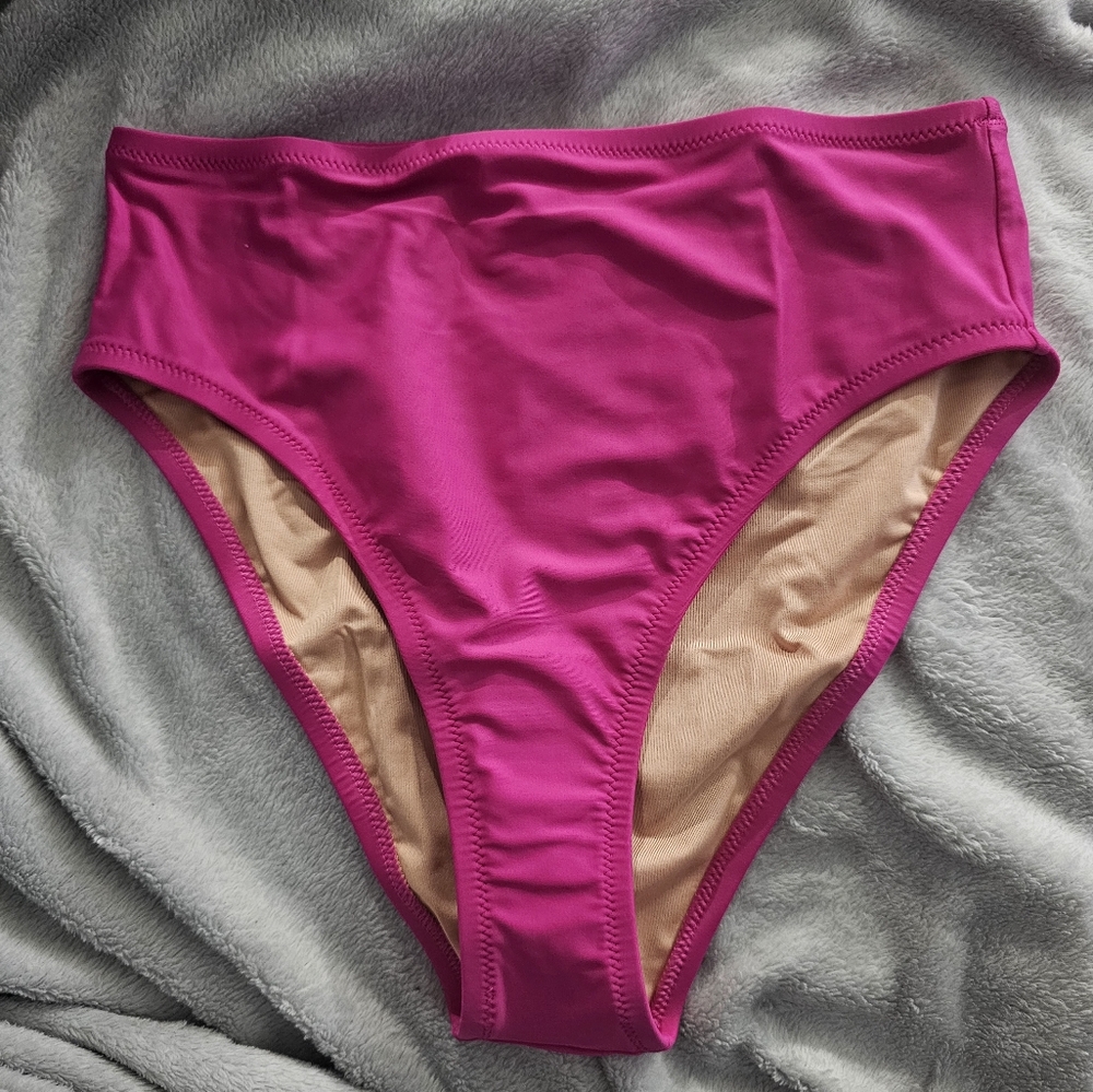 NWT - J.Crew Hallie Bikini Bottom - Radiant Fuchsia